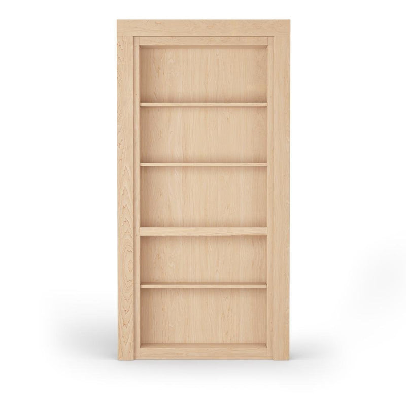 Single Flush Mount Maple Hidden Bookcase Door-zoom-