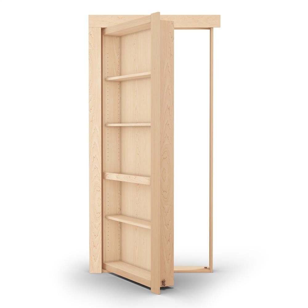Single Flush Mount Maple Hidden Bookcase Door-zoom-8