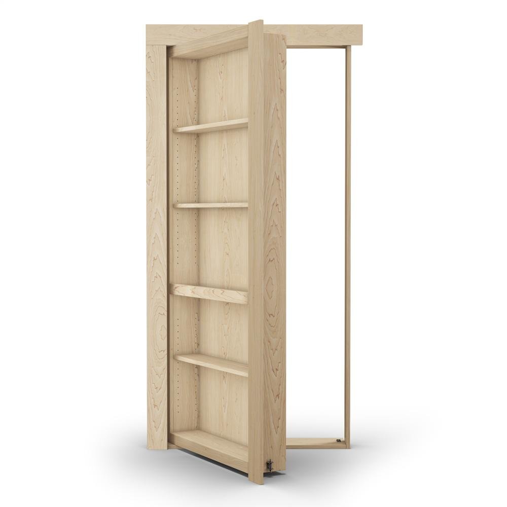 Single Flush Mount Maple Hidden Bookcase Door-zoom-7