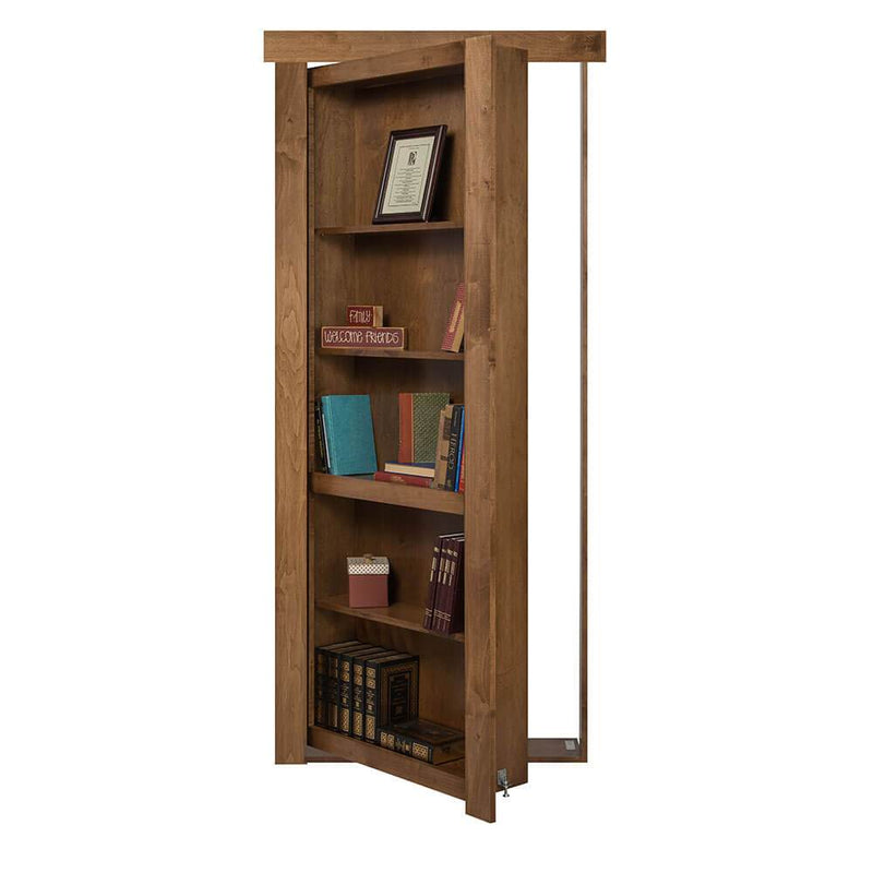 Single Flush Mount Maple Hidden Bookcase Door-zoom-