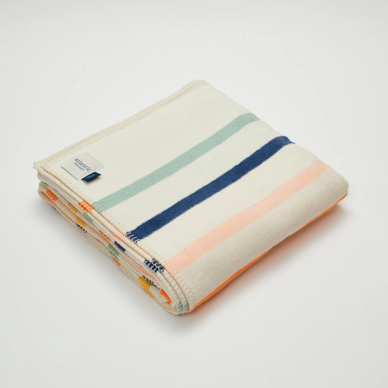 Seakind Striped Recycled Cotton Blanket-zoom-
