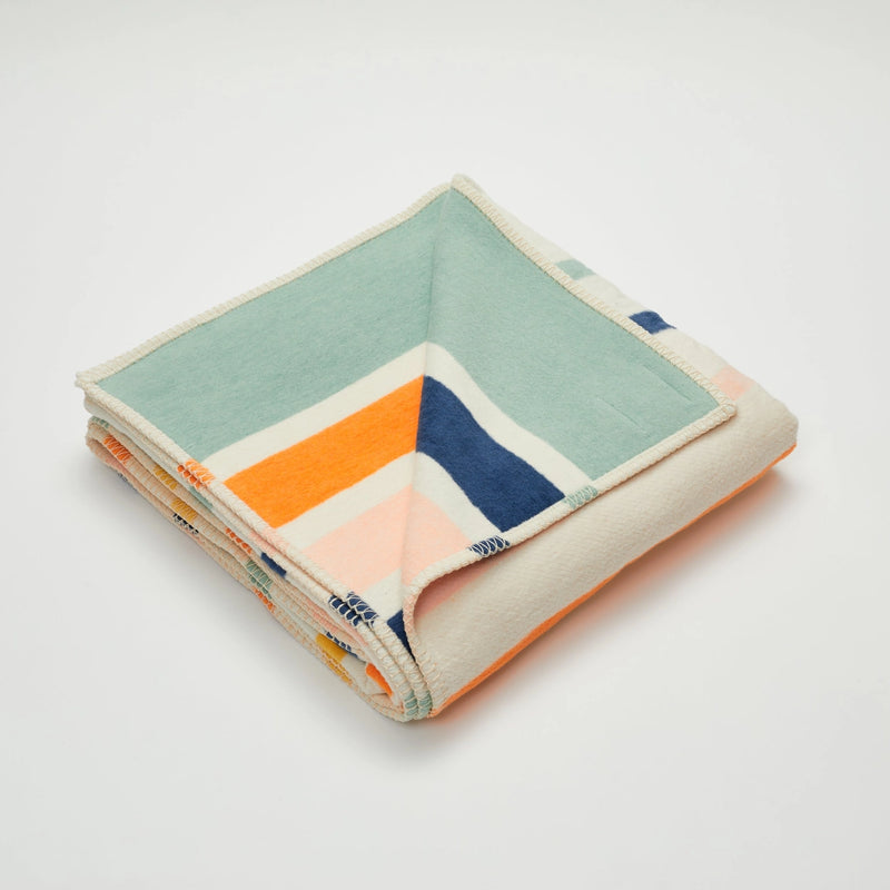 Seakind Striped Recycled Cotton Blanket-zoom-
