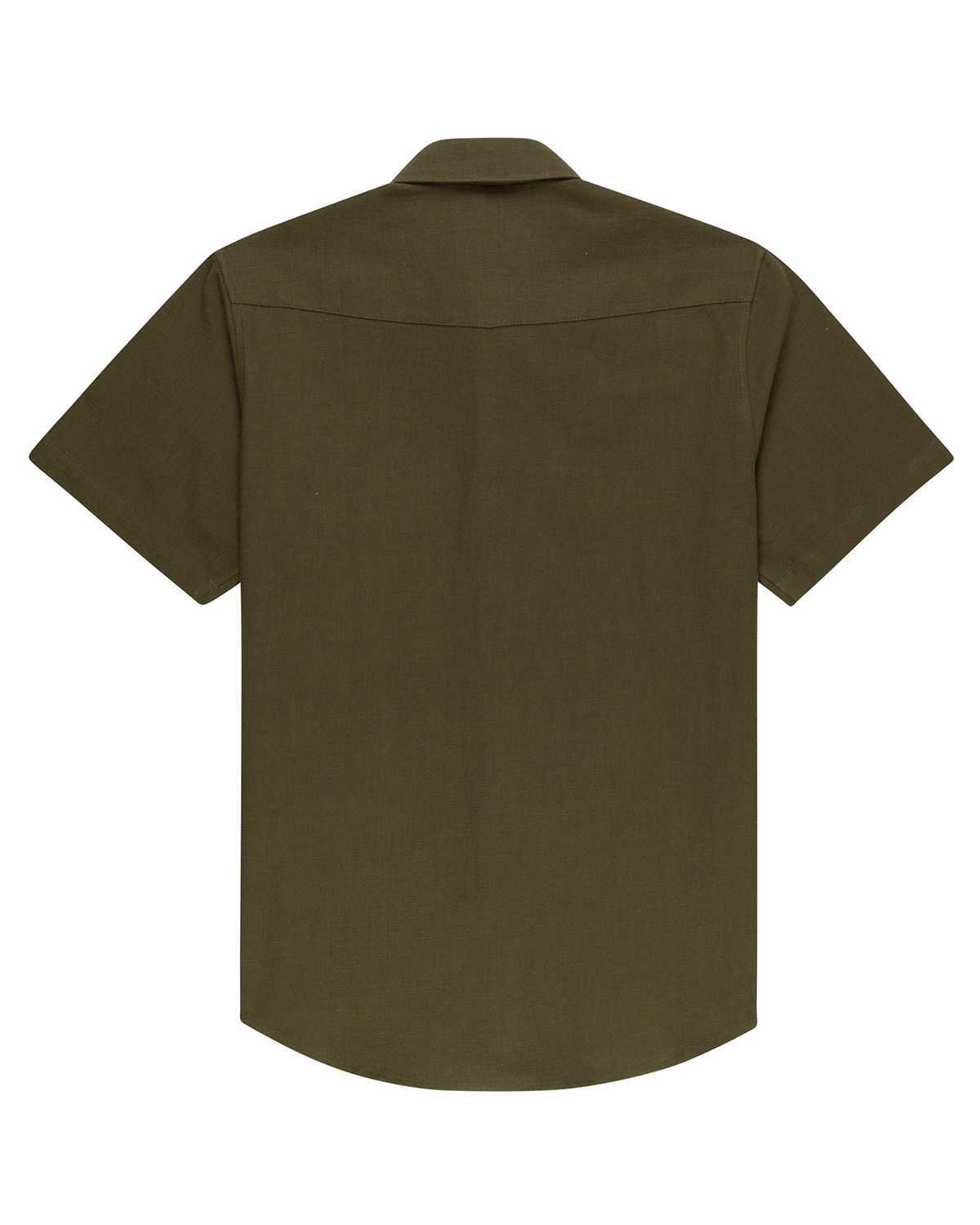 Slub Cotton Olive Drab Men's Shirt-zoom-3