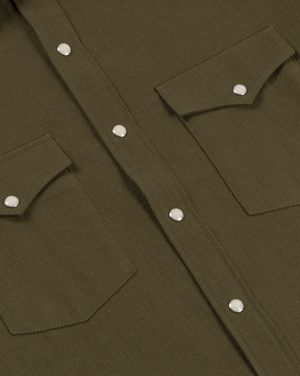 Slub Cotton Olive Drab Men's Shirt-zoom-4