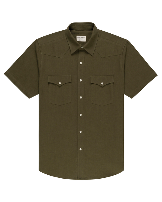 Slub Cotton Olive Drab Men's Shirt