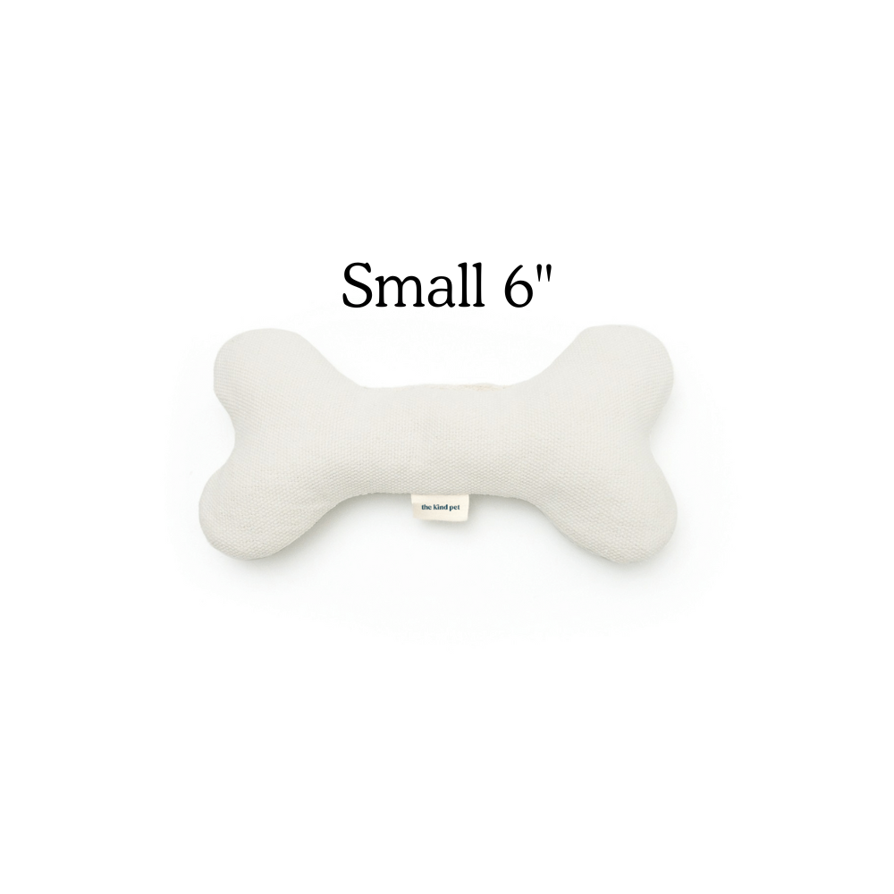 Boba & Vespa Plush Hemp Dog Bone Toy for Gentle Chewers-5