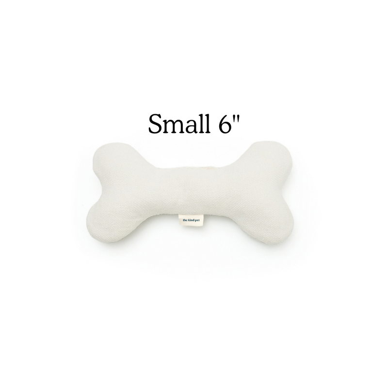 Boba & Vespa Plush Hemp Dog Bone Toy for Gentle Chewers-zoom-