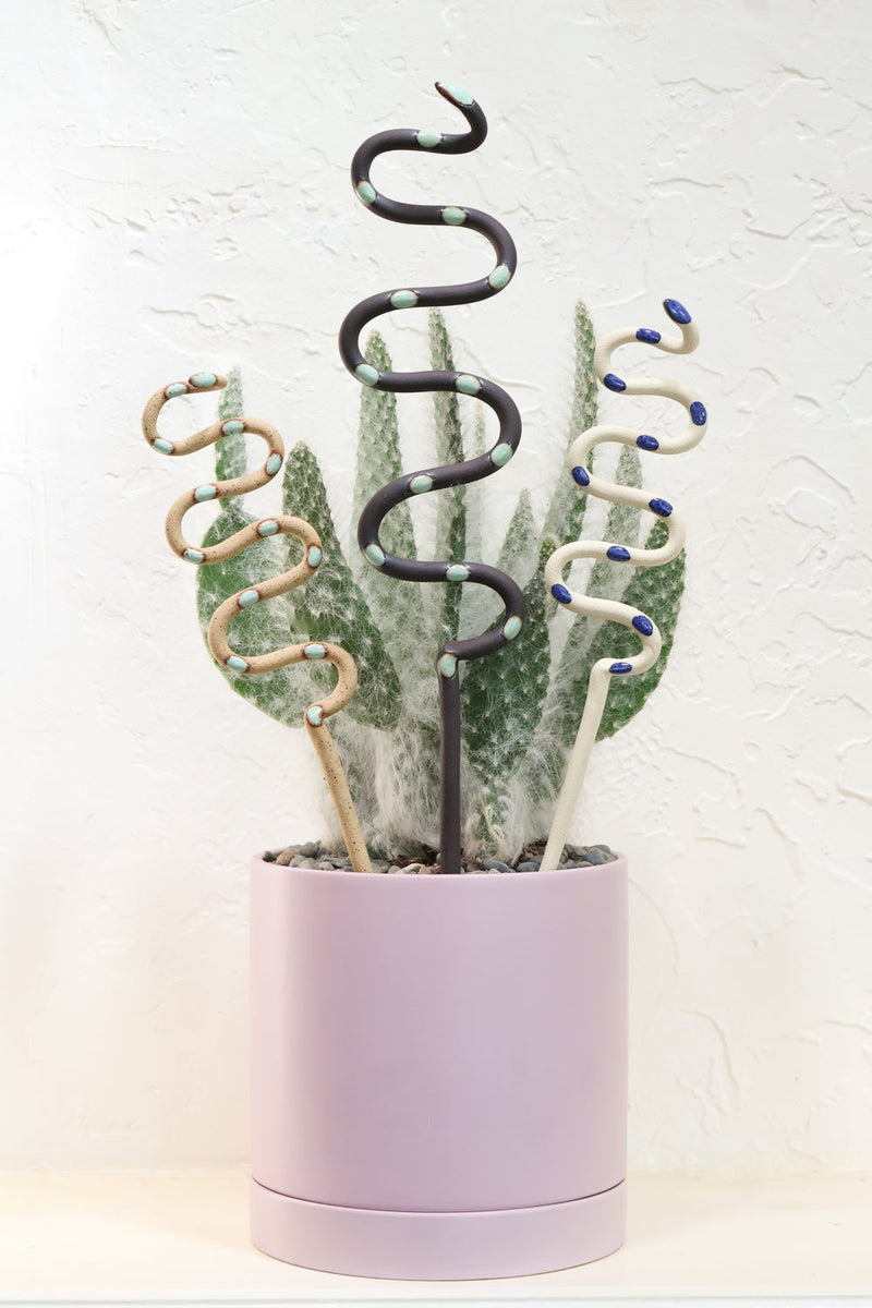 Ceramic Plant Snake Stake-zoom-