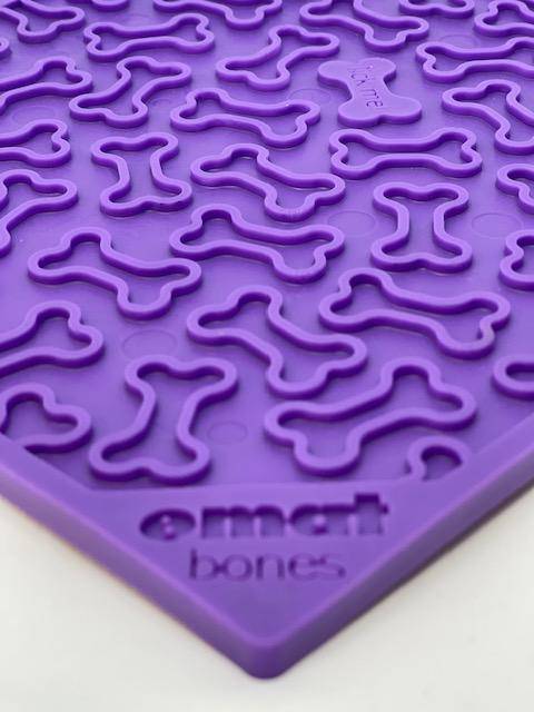 Bones eMat - Enrichment Lick Mat for Dogs and Cats | eMat Enrichment Toy for Anxiety Relief | SodaPup-7