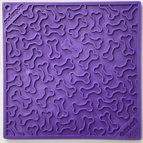 Bones eMat - Enrichment Lick Mat for Dogs and Cats | eMat Enrichment Toy for Anxiety Relief | SodaPup-zoom-1