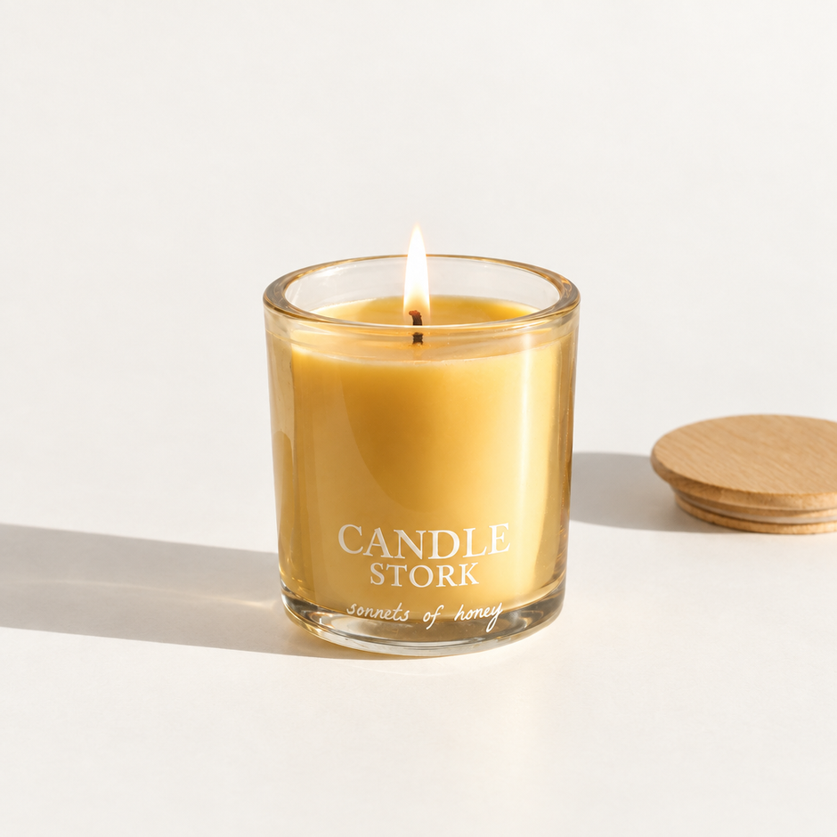Sonnets of Honey Beeswax Candle