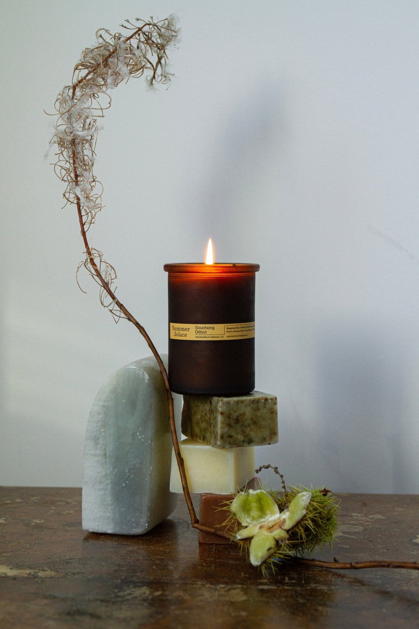 Souchong Debut Tallow Candle with Black Tea Absolute & Vetiver