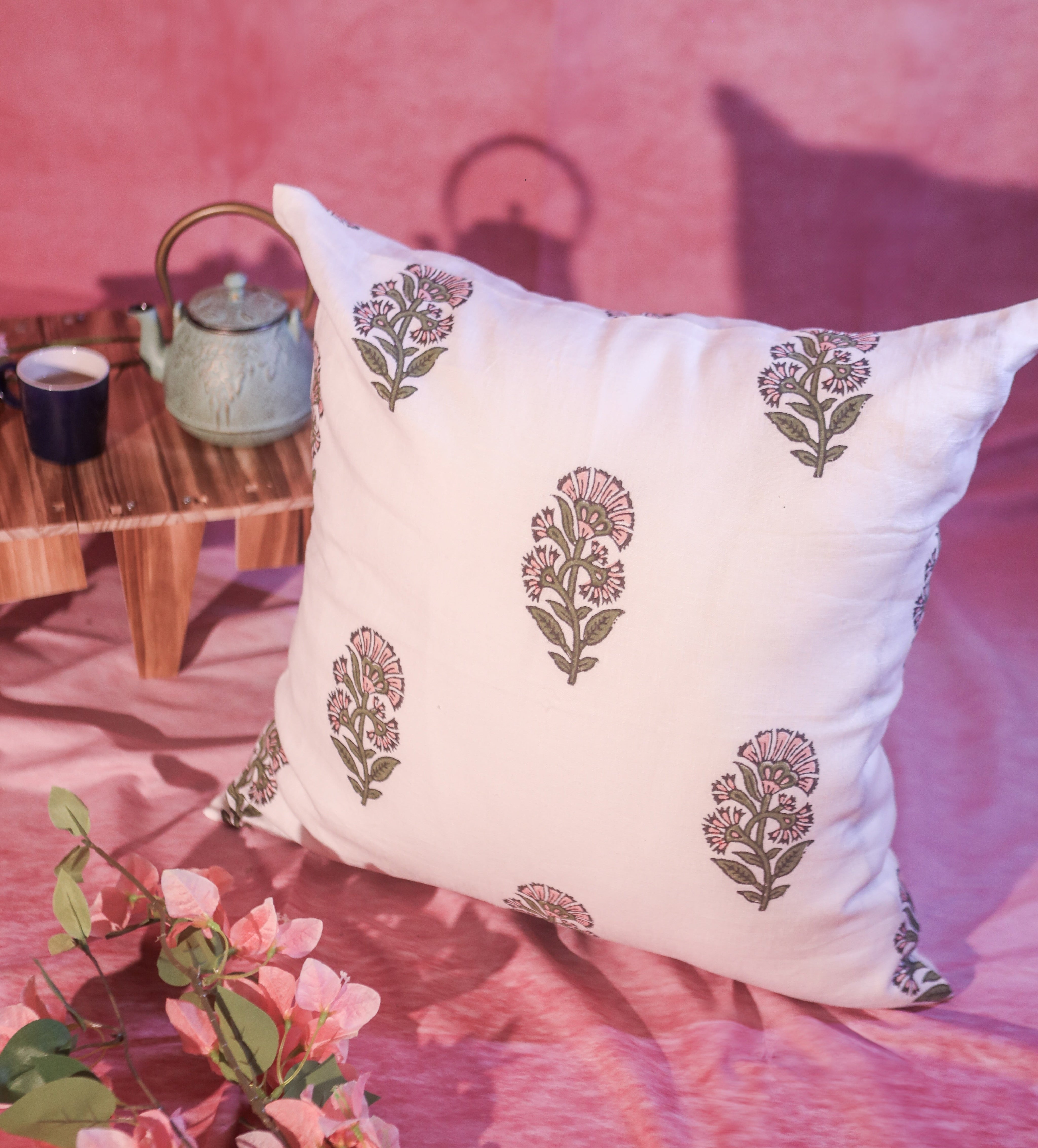 Begum Throw Pillow Cover – Pink-zoom-2