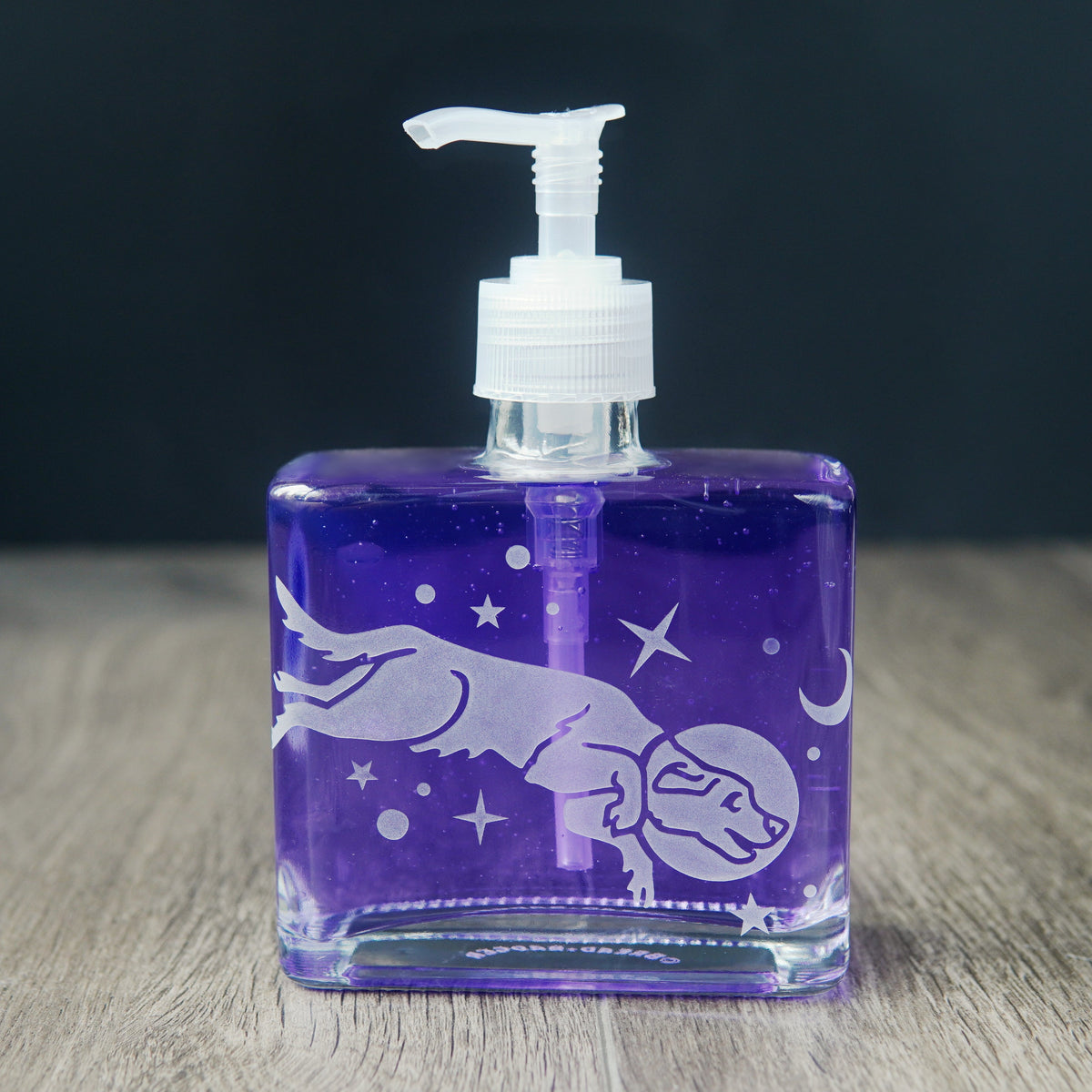 Space Dog Soap Dispenser | Recycled Glass Pump Bottle-zoom-5