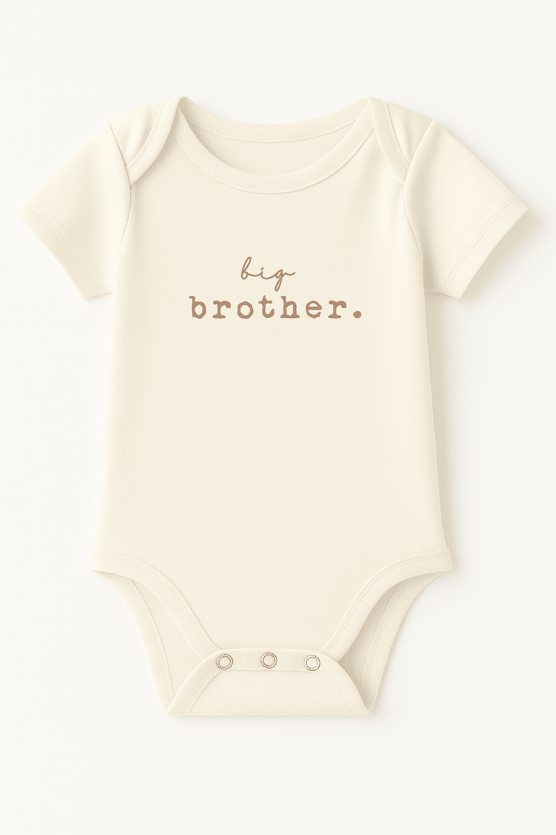 Big Brother Clay Organic Cotton Short Sleeve Baby Bodysuit-zoom-