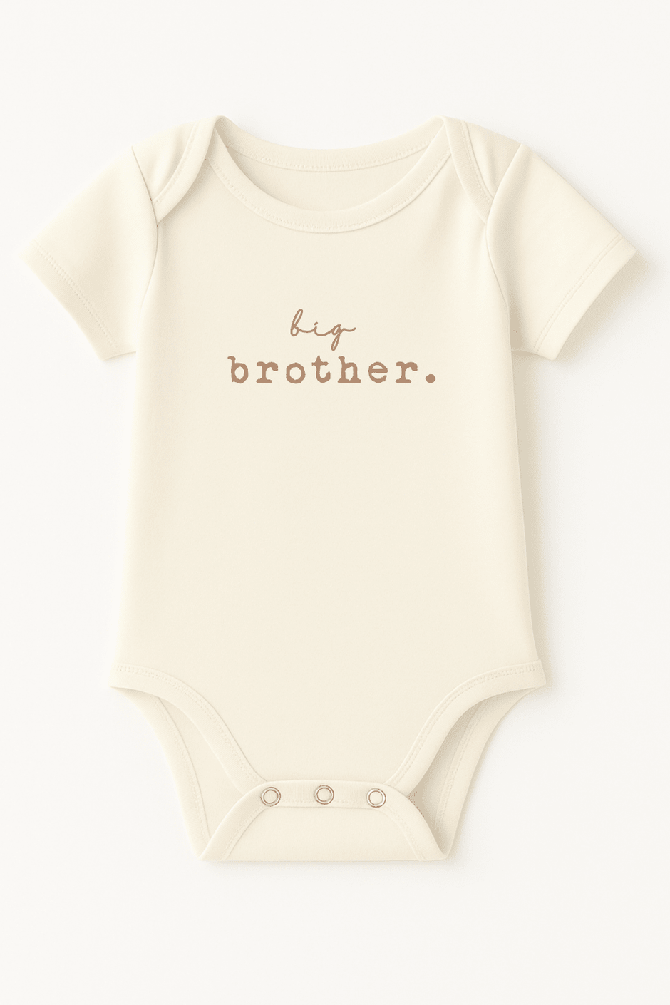 Big Brother Clay Organic Cotton Short Sleeve Baby Bodysuit - Aware House