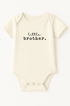 Little Brother Organic Cotton Short Sleeve Baby Bodysuit - Aware House