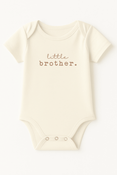 Little Brother Clay Organic Cotton Baby Bodysuit Short Sleeve - Aware House