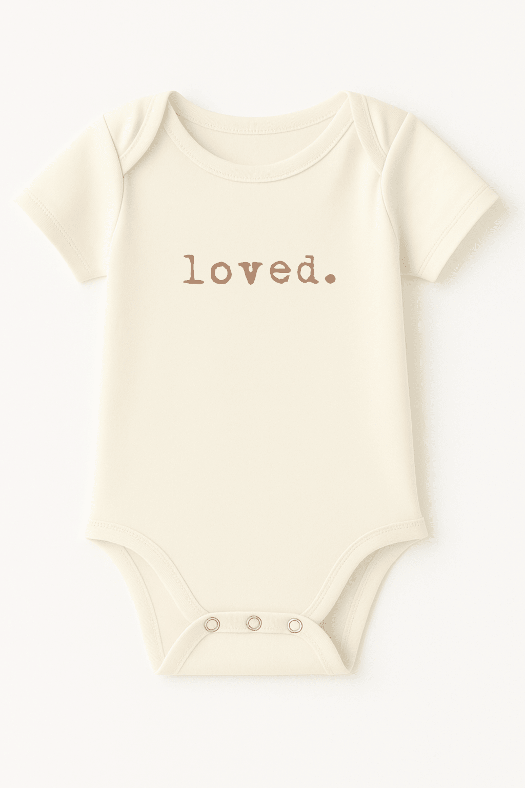 Loved. Clay Organic Cotton Baby Bodysuit Short Sleeve - Aware House