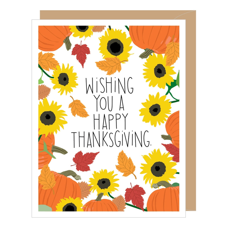 Sunflowers Thanksgiving Fall Holiday Card-zoom-