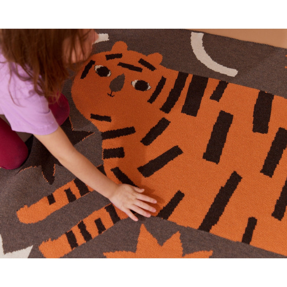Surprised Tiger Baby Blanket