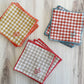 Sweary Coasters in Mini Check | Set of Eight