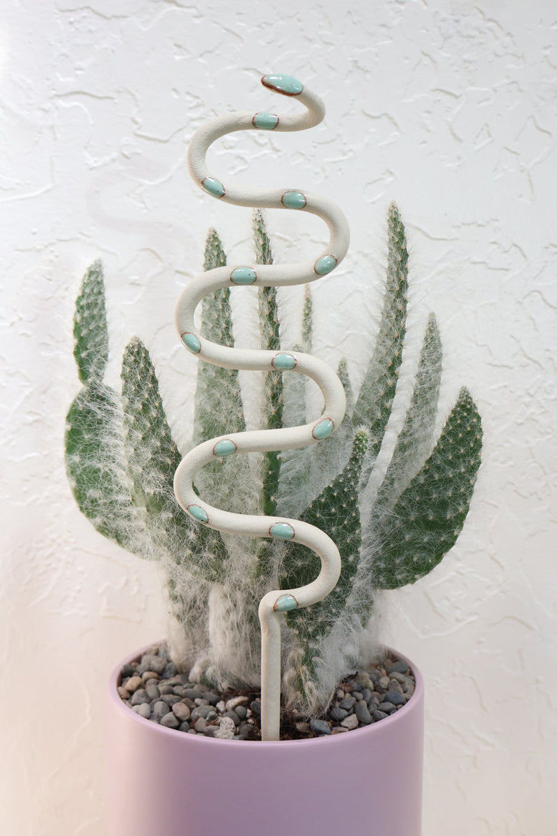 Ceramic Plant Snake Stake-zoom-