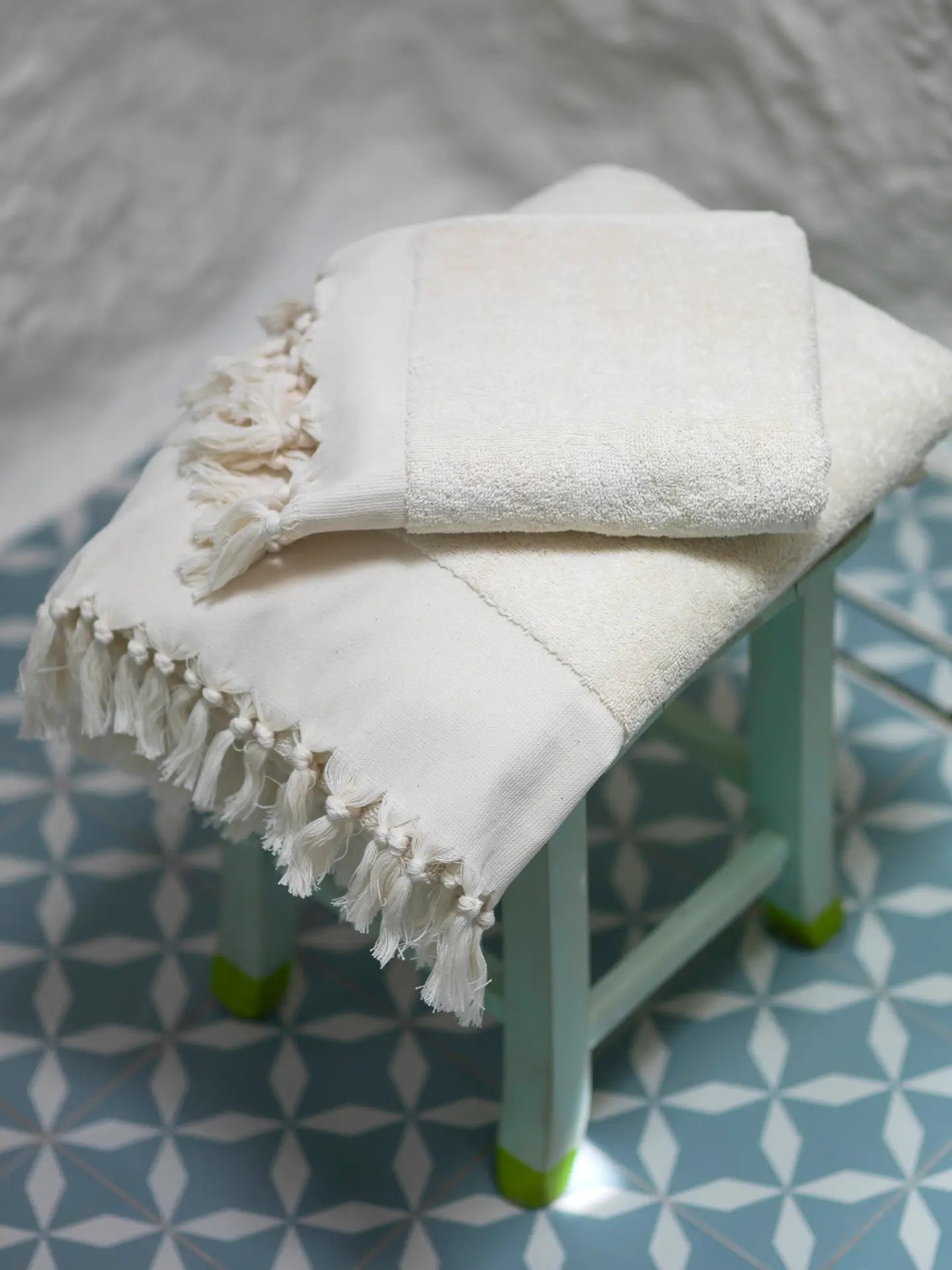 Plain Terry Bath Towel - Set of Two