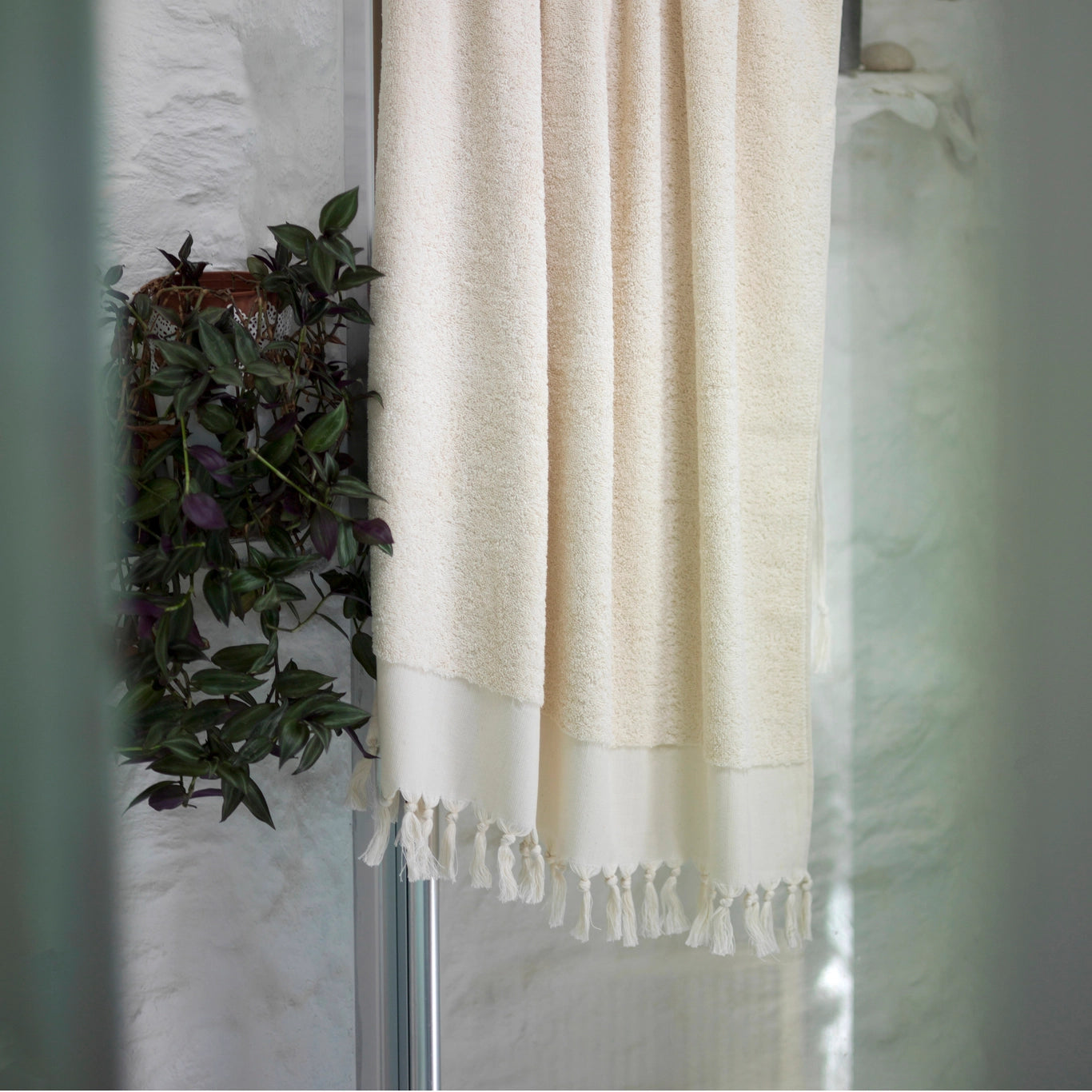 Plain Terry Bath Towel - Set of Two