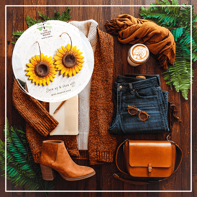 Clara — Made to Order Custom Sunflower Earrings-zoom-