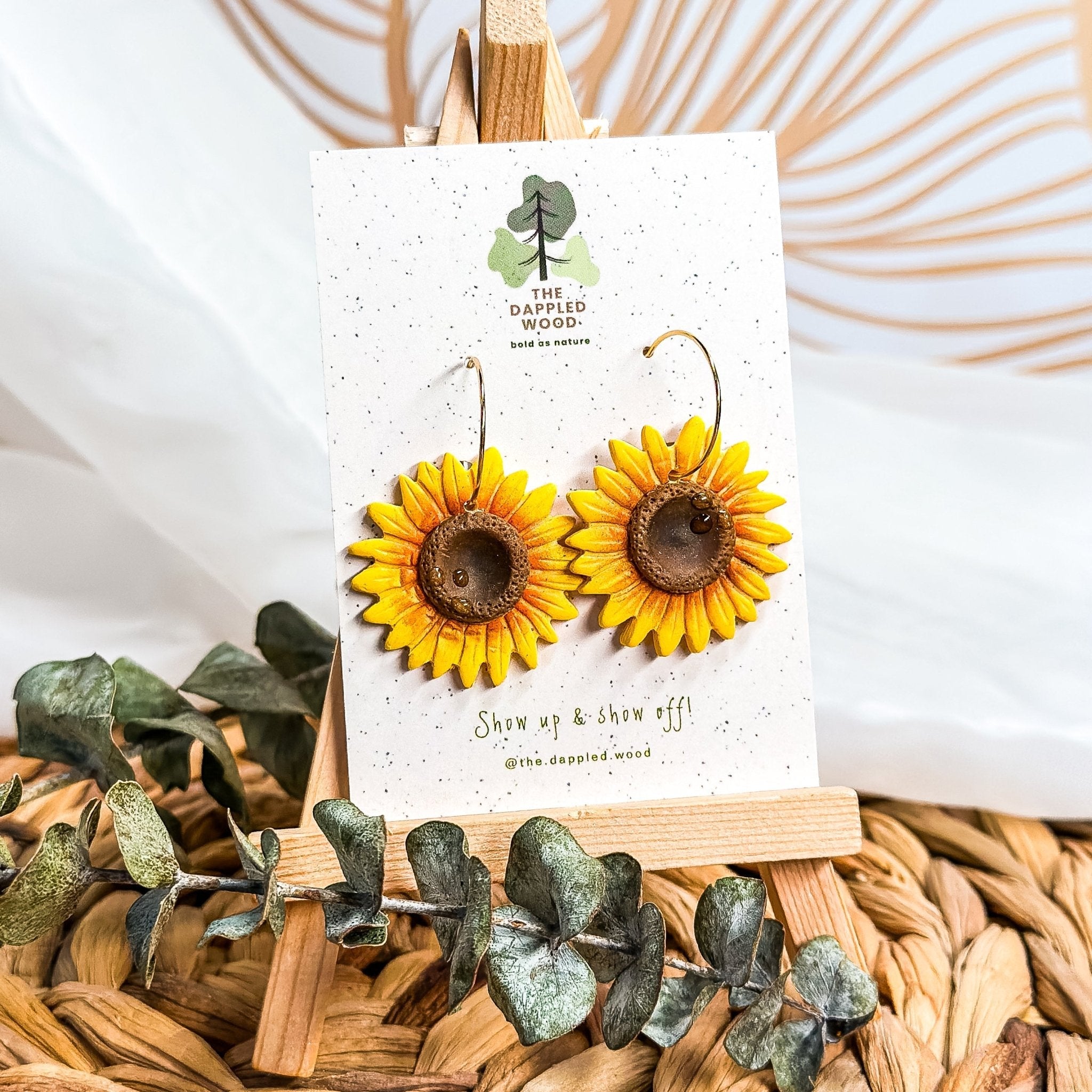 Clara — Made to Order Custom Sunflower Earrings-zoom-1