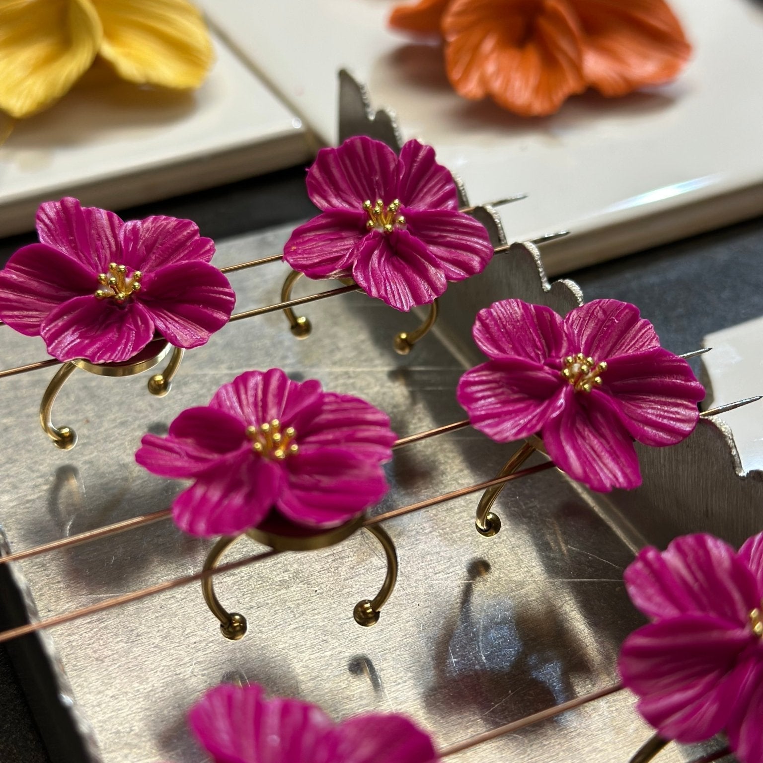 Isadora | Floral Adjustable Cocktail Ring-zoom-13