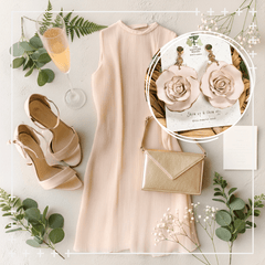 Mae | Handmade Rose & Pearl Flower Earrings - Aware House - The Dappled Wood -