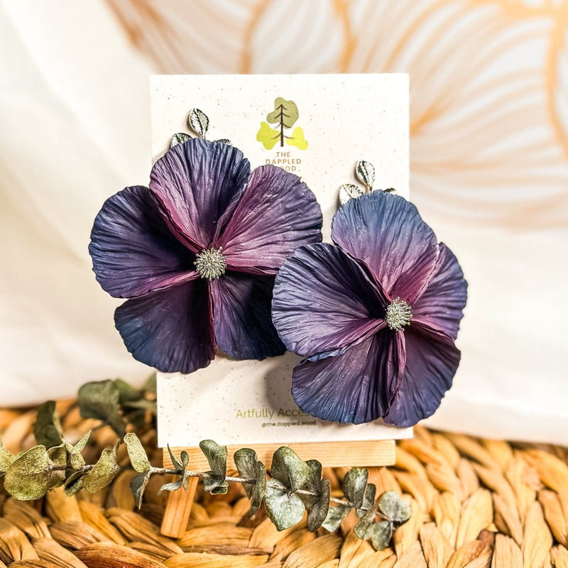 Sabine | Extra Large Flower Statement Earrings-zoom-