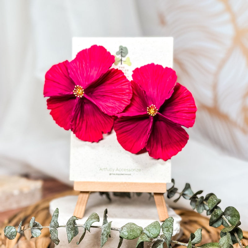 Sabine | Extra Large Flower Statement Earrings-zoom-