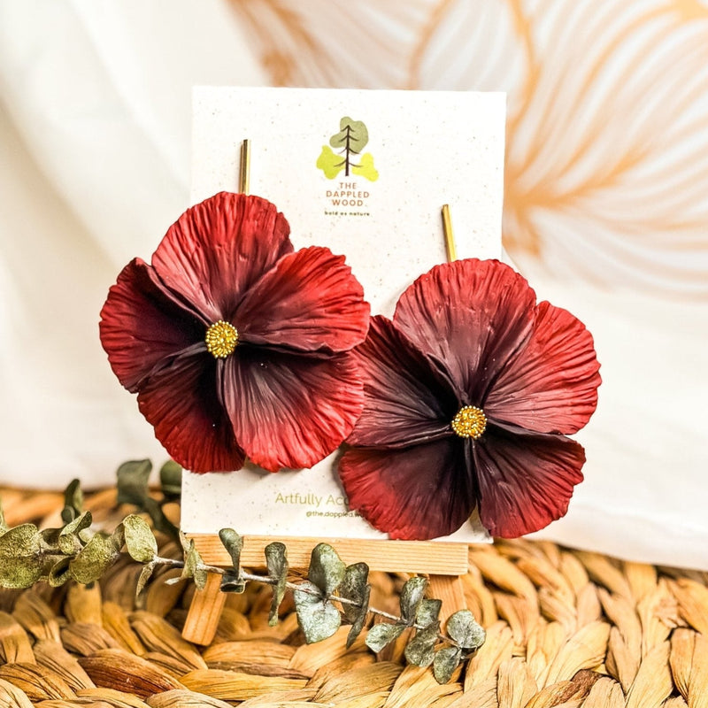 Sabine | Extra Large Flower Statement Earrings-zoom-