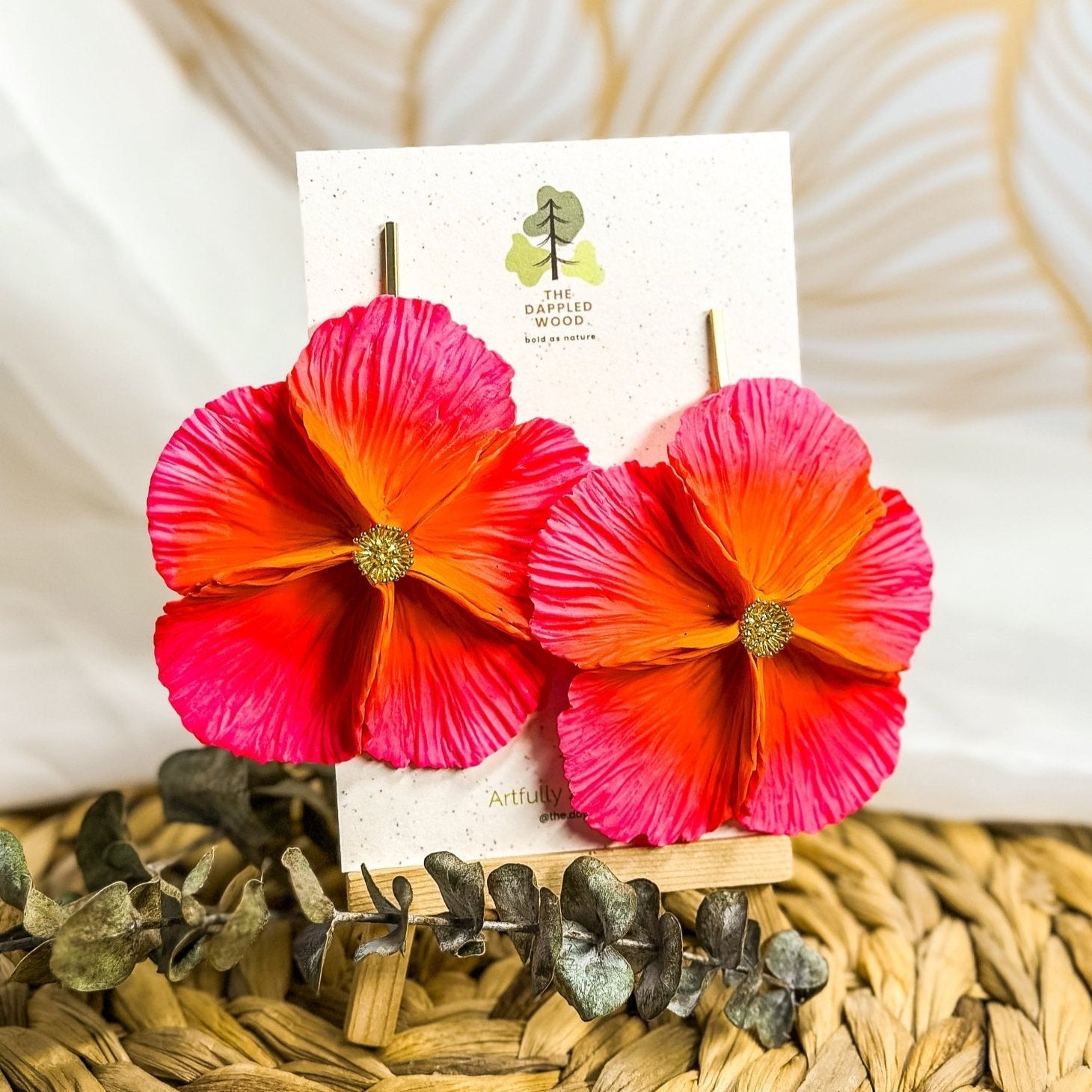 Sabine | Extra Large Flower Statement Earrings-1