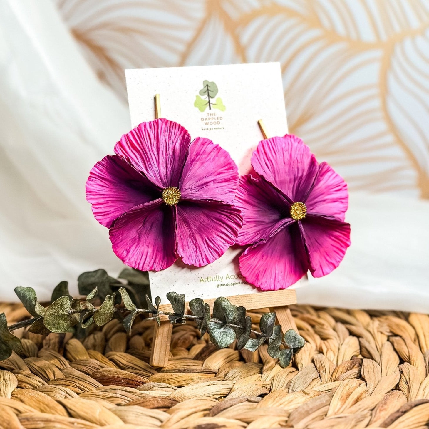 Sabine | Extra Large Flower Statement Earrings-zoom-3