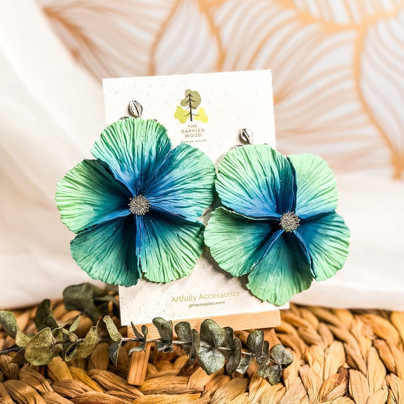 Sabine | Extra Large Flower Statement Earrings-zoom-