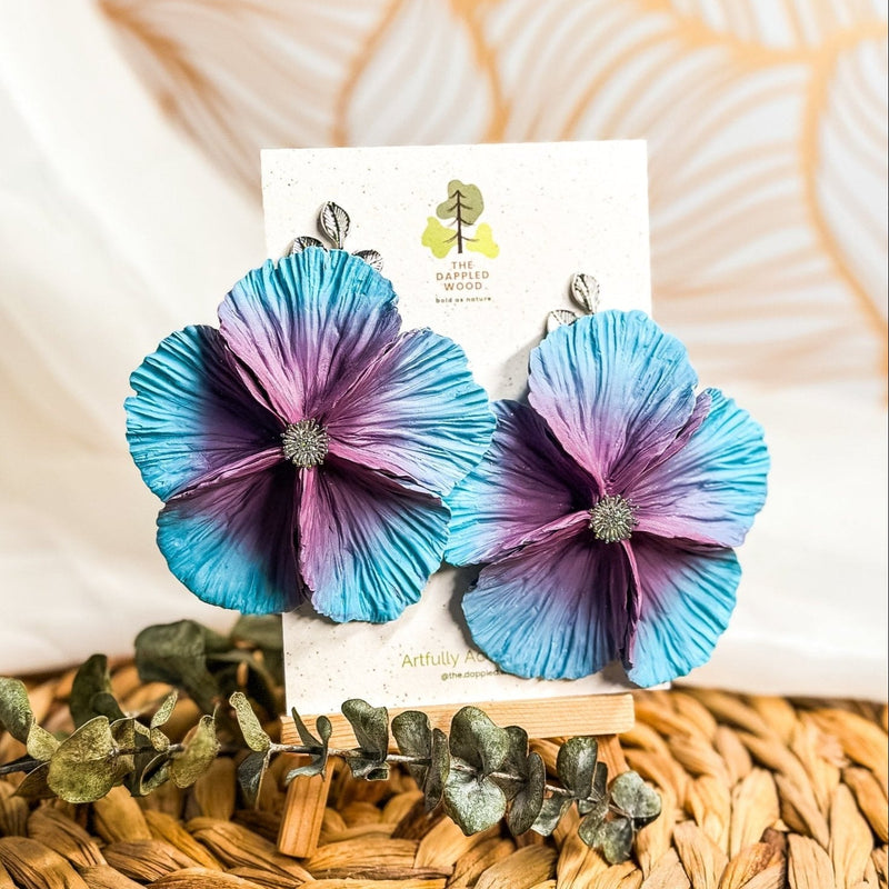 Sabine | Extra Large Flower Statement Earrings-zoom-