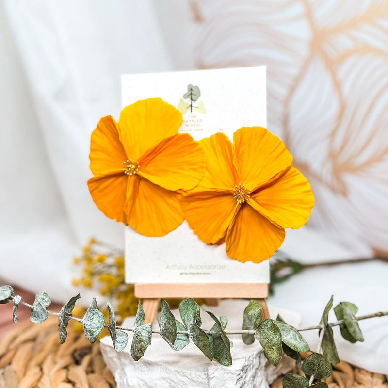Sabine | Extra Large Flower Statement Earrings-zoom-