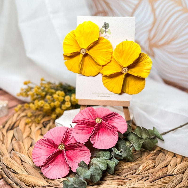Sabine | Extra Large Flower Statement Earrings-zoom-