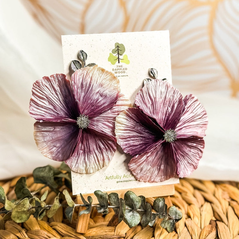 Sabine | Extra Large Flower Statement Earrings-zoom-