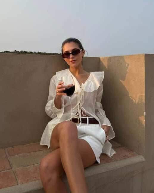 The Lily Top | Crème & Ivory Ruffle Blouse-7