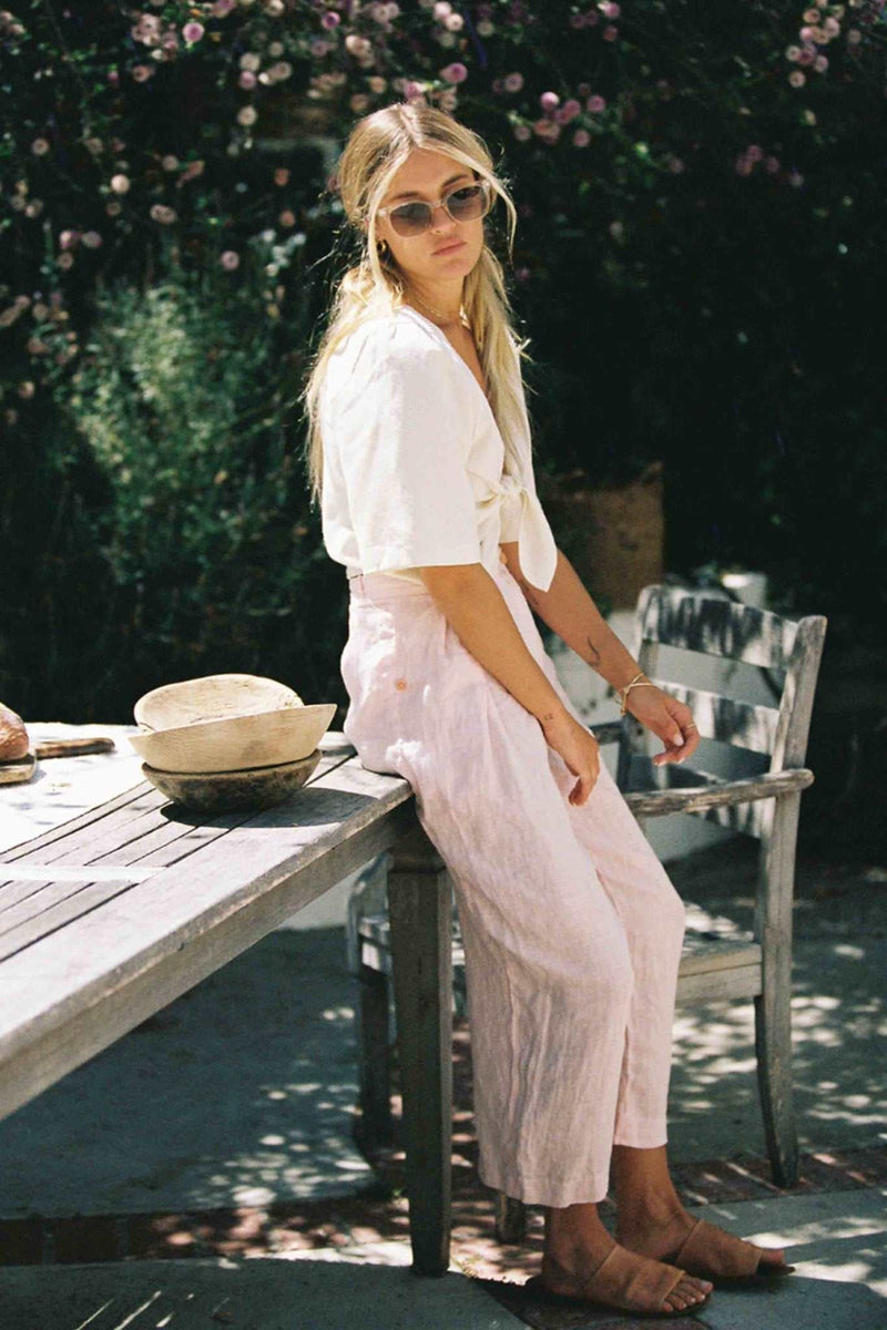 Raw Silk Tie Top | The Phoenix Top-zoom-