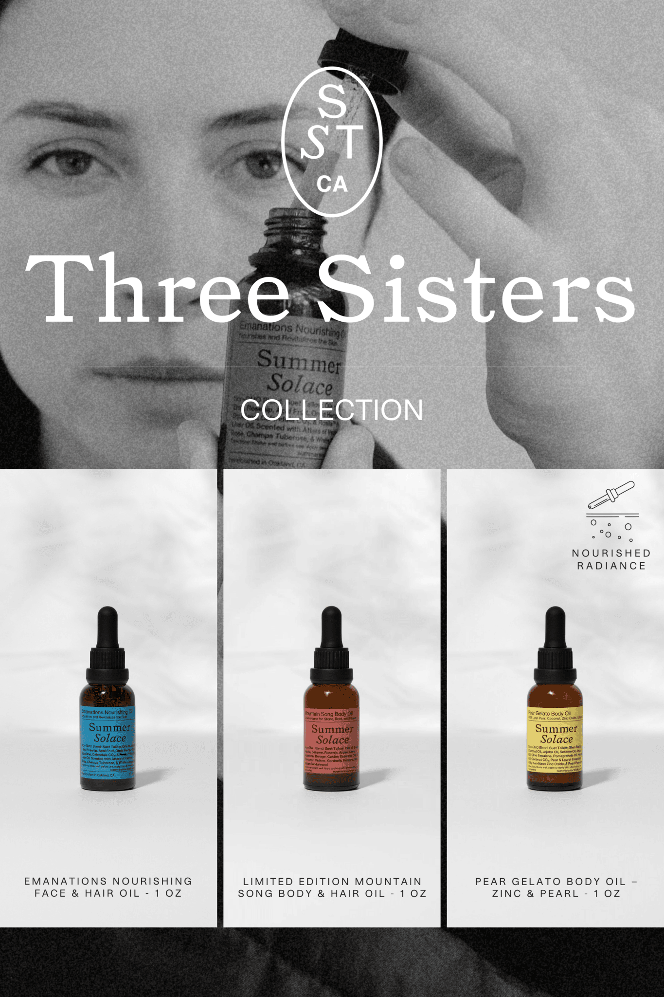 Three Sisters: Luxury Tallow Oil Trio | Face, Body & Hair Oils-zoom-1