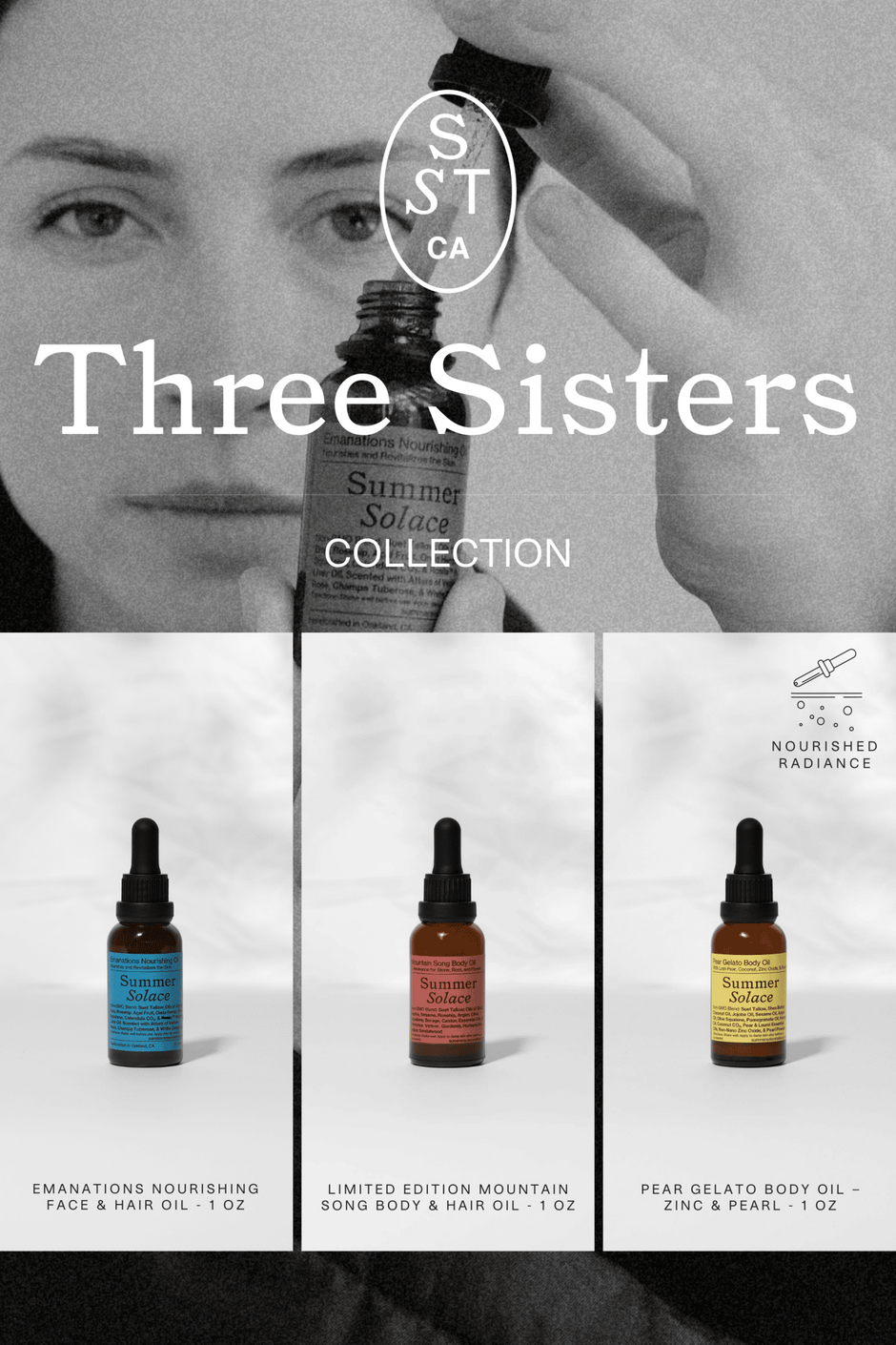 Three Sisters: Luxury Tallow Oil Trio | Face, Body & Hair Oils