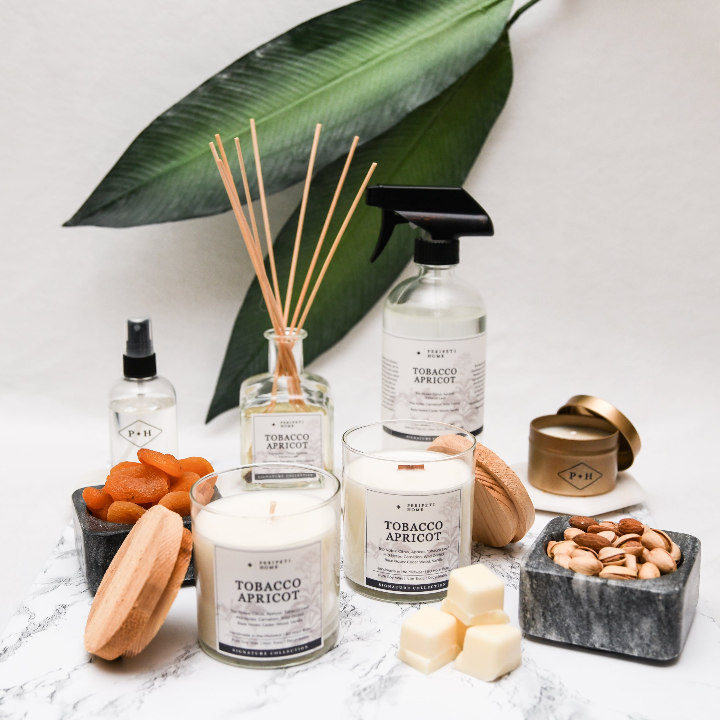 Tobacco Apricot Candle, Wax Melt, Diffuser & Room Spray-zoom-3