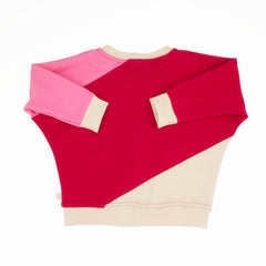Toddler Diagonal Colorblock Sweatshirt | Soft Organic Cotton Sweatshirt with Bold Colorblocking - Aware House