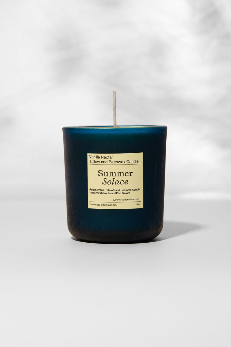 Vanilla Nectar Tallow & Beeswax Candle with Peru Balsam-zoom-